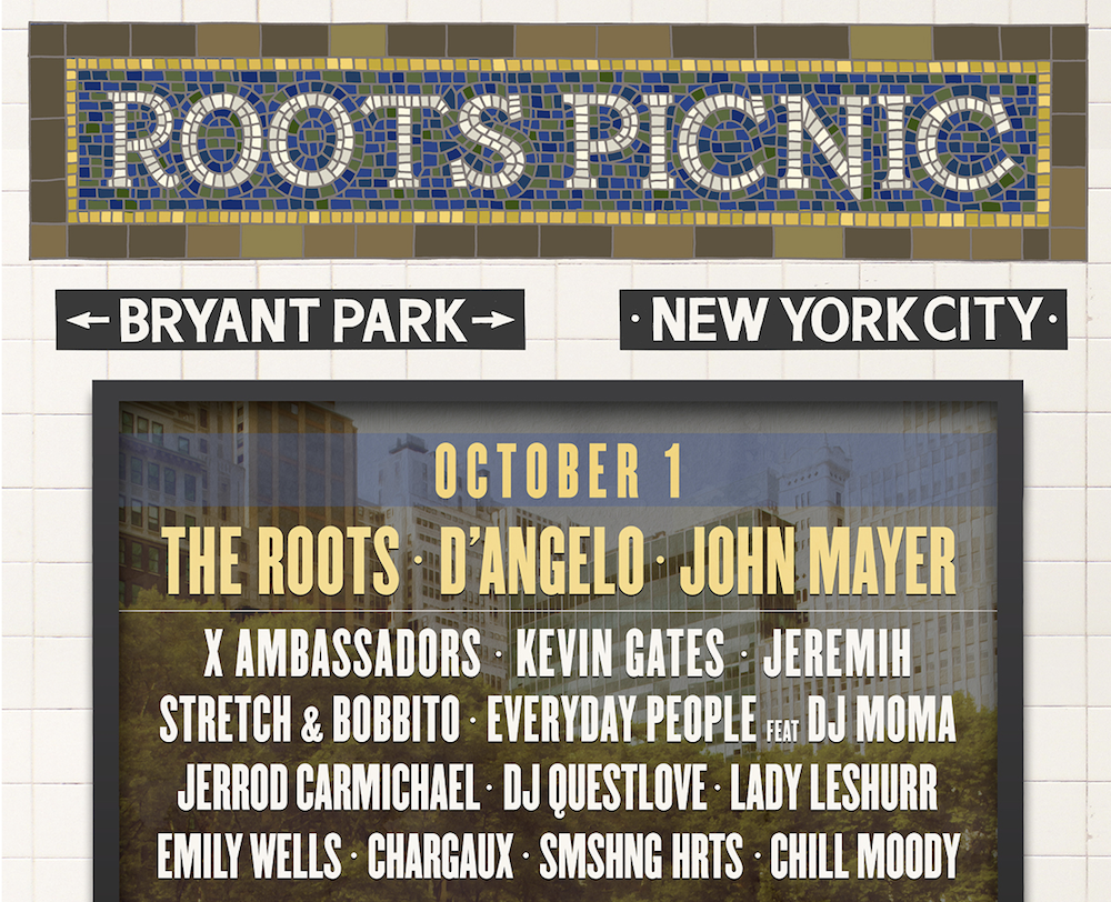 Roots Picnic NYC 2016 – The Roots, Common, John Mayer, & D’Angelo (VIDEO)